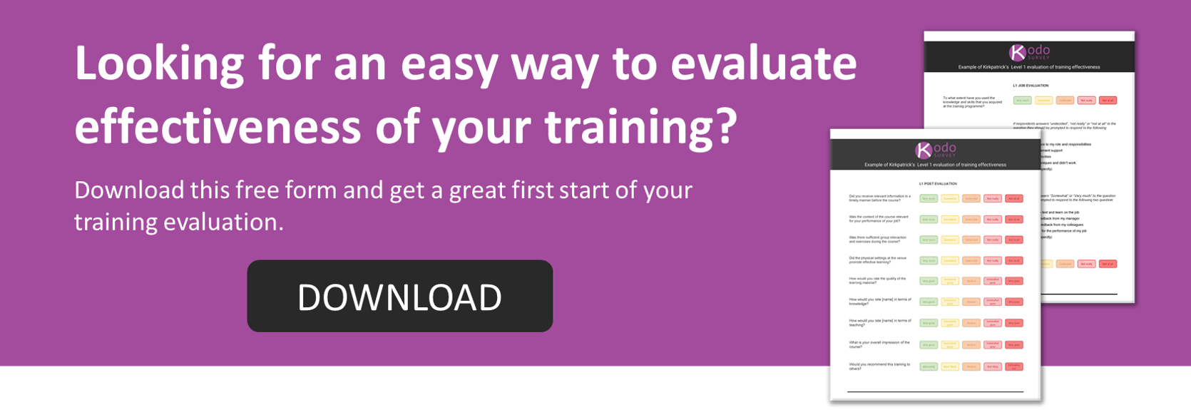 evaluating training effectiveness